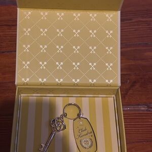 Kendra Scott Yellow and Gold Keychain with Decorative Key